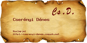 Cserényi Dénes névjegykártya